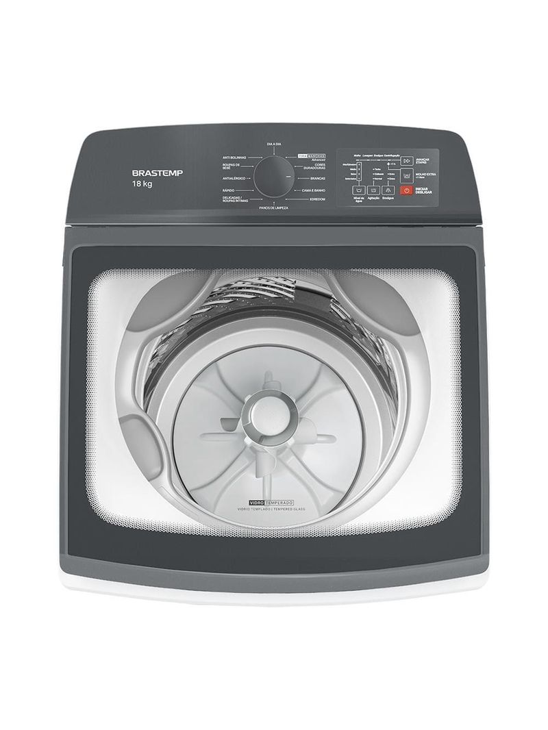 Lavadora de roupas brastemp bwf18ab com ciclo tira manchas advanced e ciclo antibolinha branca - 18kg