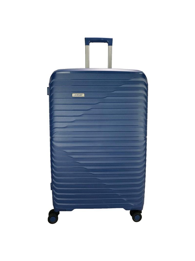 Mala grande lansay azul expansível linha orium rodas 360 tsa