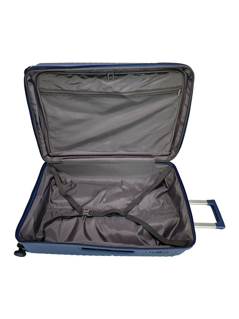 Mala grande lansay azul expansível linha orium rodas 360 tsa