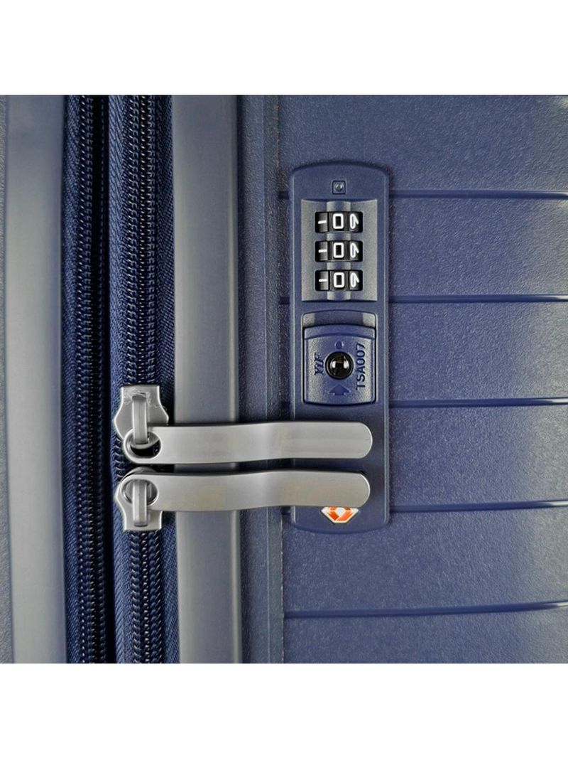 Mala grande lansay azul expansível linha orium rodas 360 tsa