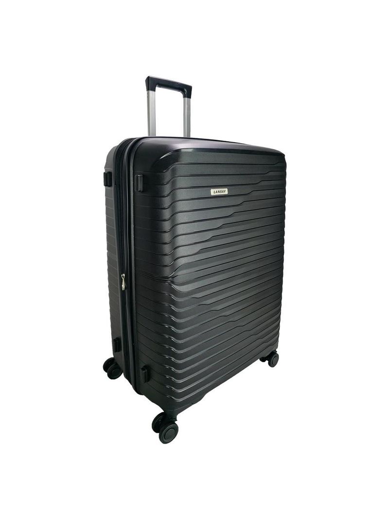 Mala grande lansay preto expansível linha orium rodas 360 tsa