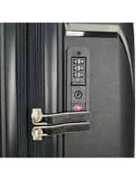 Mala média 23kg preto expansível linha premium rodas 360°