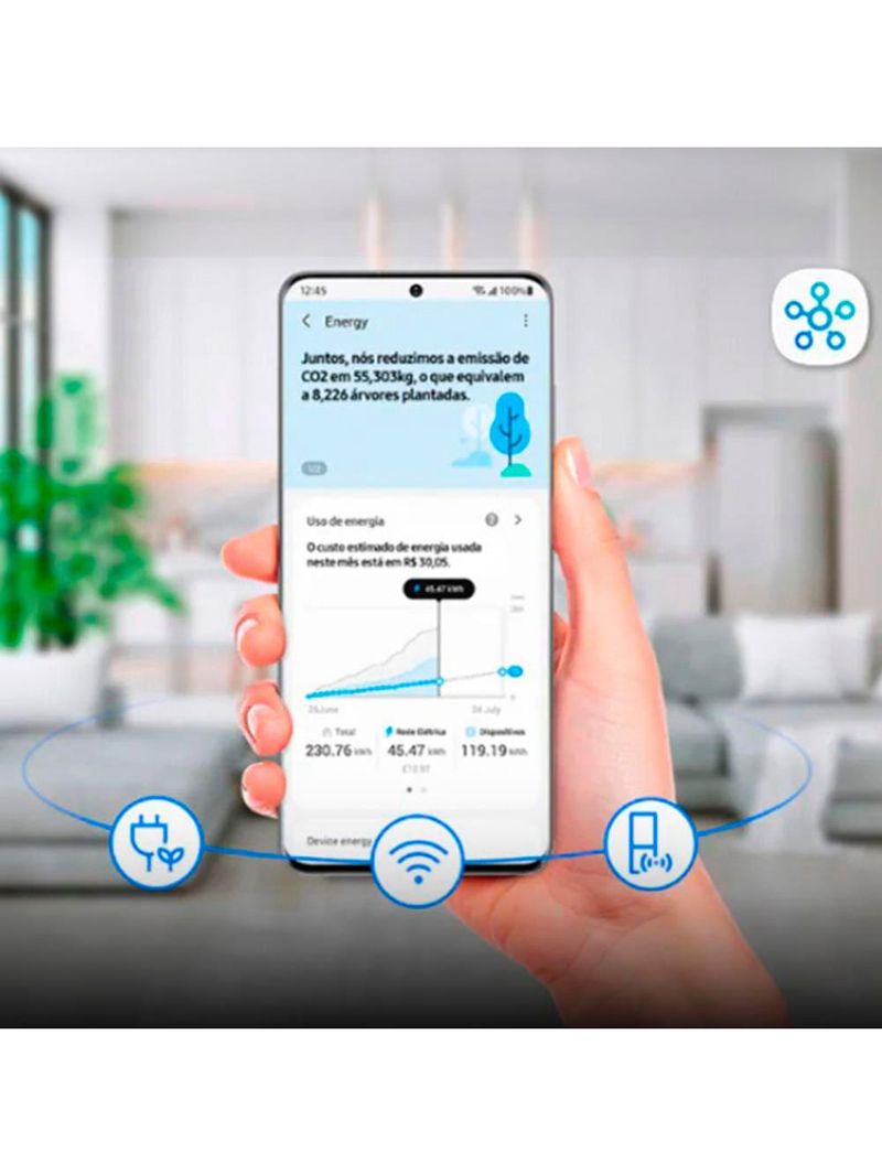 Geladeira smart samsung frost free duplex rt42 com spacemax e all around cooling 411l bivolt - inox look