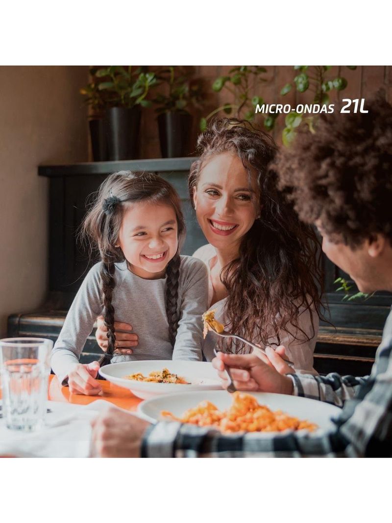 Micro-ondas mondial mo-01-21-w com função tira odor e manter aquecido branco - 21l