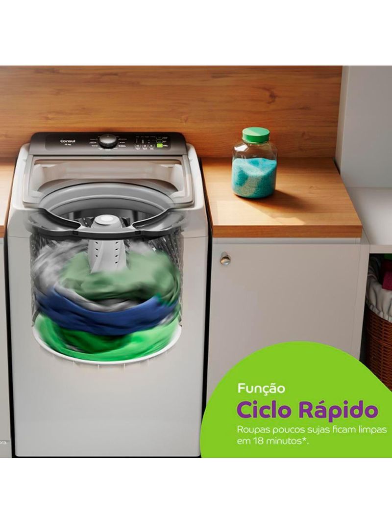 Lavadora de roupas consul 15kg cwn15ab com modo eco - branca