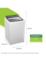 Lavadora de roupas consul 15kg cwn15ab com modo eco - branca