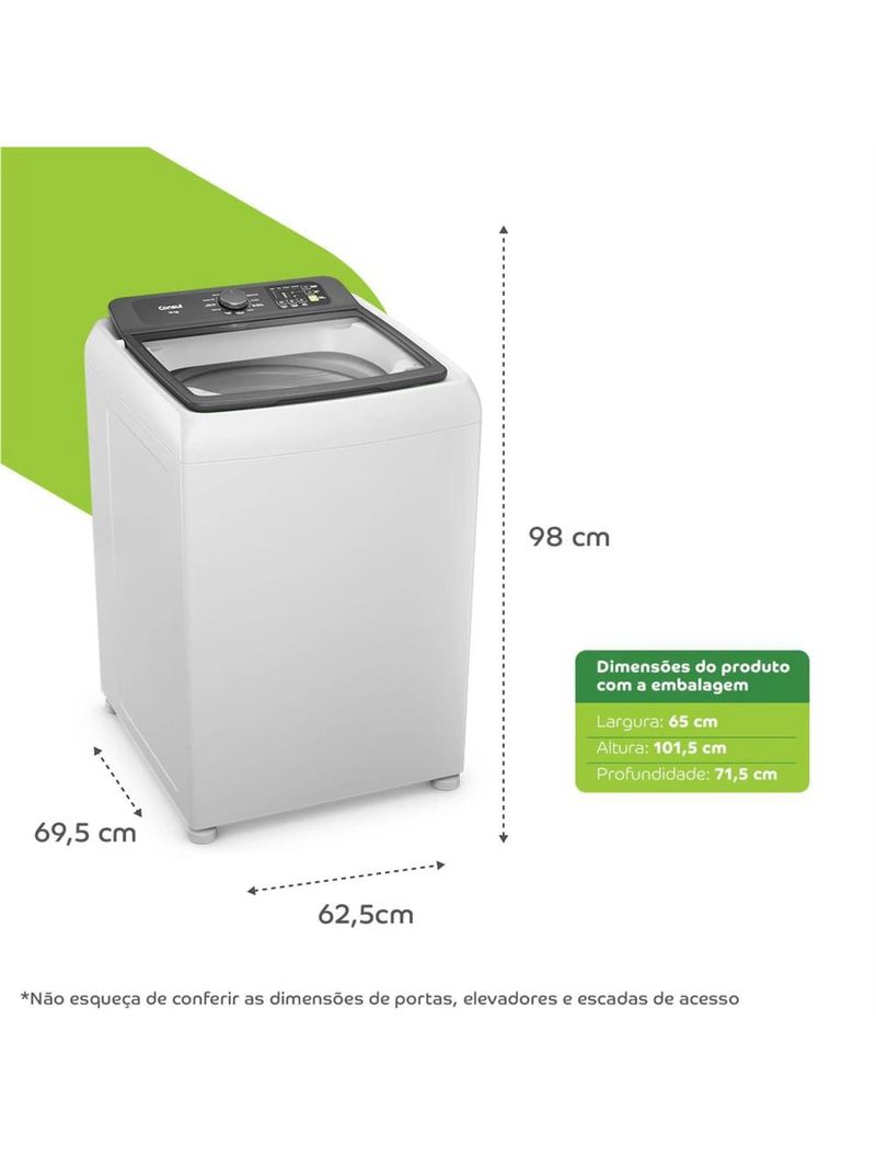 Lavadora de roupas consul 15kg cwn15ab com modo eco - branca
