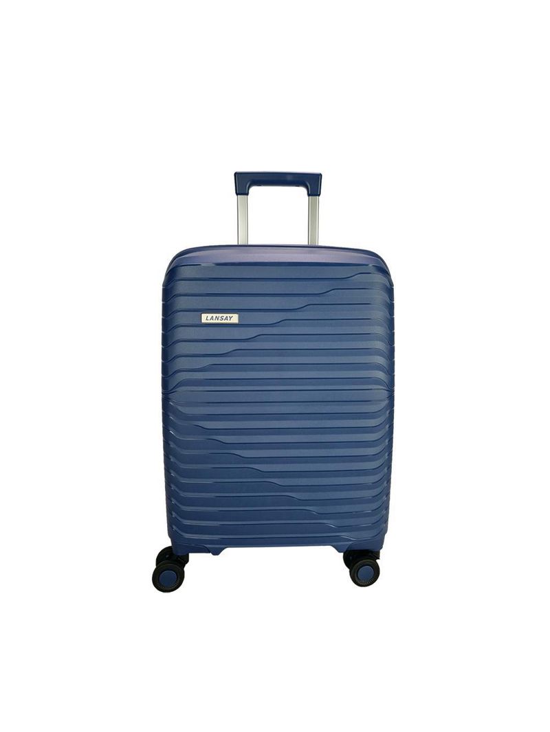 Mala de bordo lansay azul expansível linha orium rodas 360° e tsa
