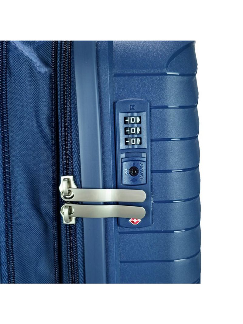 Mala de bordo lansay azul expansível linha orium rodas 360° e tsa