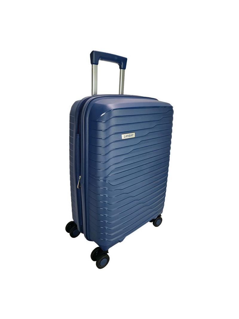 Mala de bordo lansay azul expansível linha orium rodas 360° e tsa