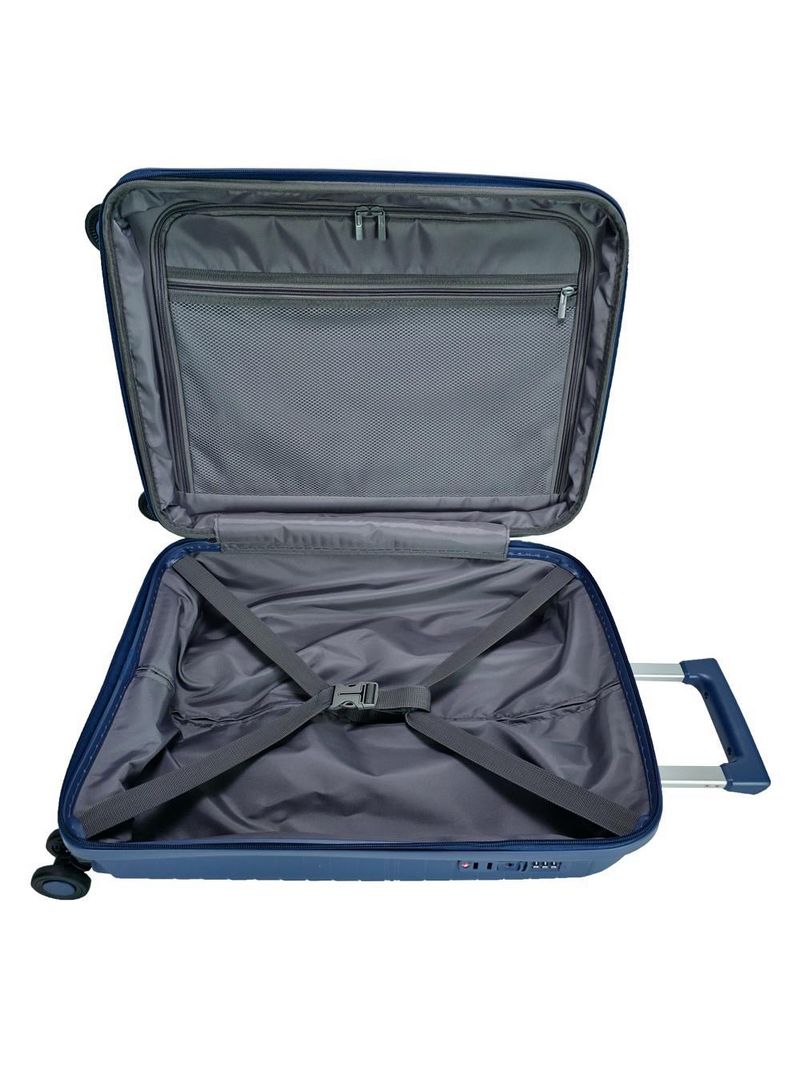 Mala de bordo lansay azul expansível linha orium rodas 360° e tsa