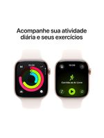 Apple watch series 11 gps+ cellular 46mm ouro rosa pulseira m/g esportiva blush-clara