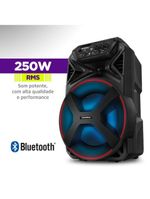 Caixa amplificada mondial connect party plus cm-250 com bluetooth, usb e rádio fm - 250w
