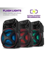 Caixa amplificada mondial connect party plus cm-250 com bluetooth, usb e rádio fm - 250w