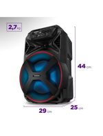 Caixa amplificada mondial connect party plus cm-250 com bluetooth, usb e rádio fm - 250w
