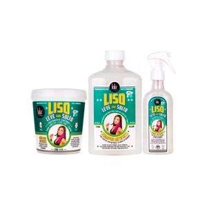 Lola cosmetics liso leve and solto kit - shampoo + máscara + spray