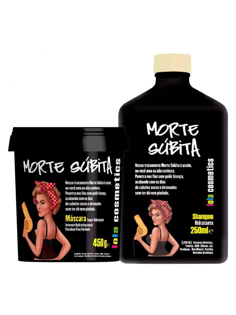 Lola cosmetics morte súbita kit - shampoo + máscara