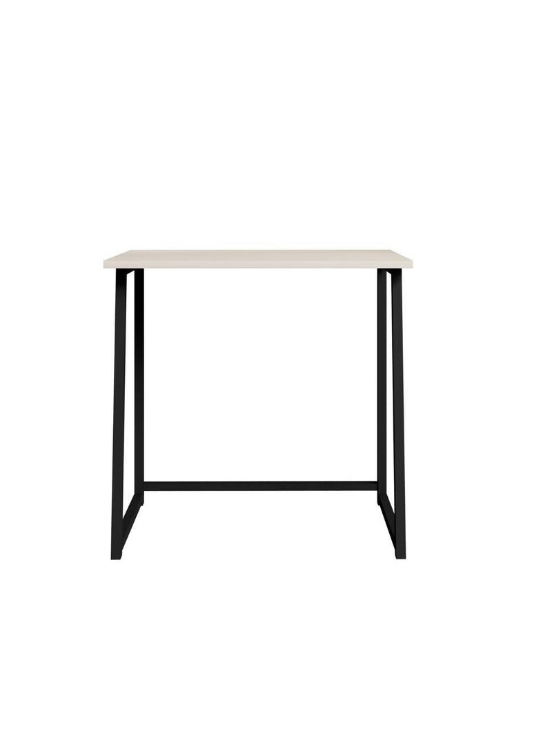 Mesa Escrivaninha Dobrável Para Notebook Aço Fit Off White