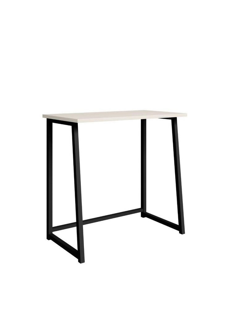 Mesa Escrivaninha Dobrável Para Notebook Aço Fit Off White
