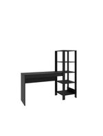 Escrivaninha Mesa De Estudo Office 120 Cm Com Prateleira Artemis Preto