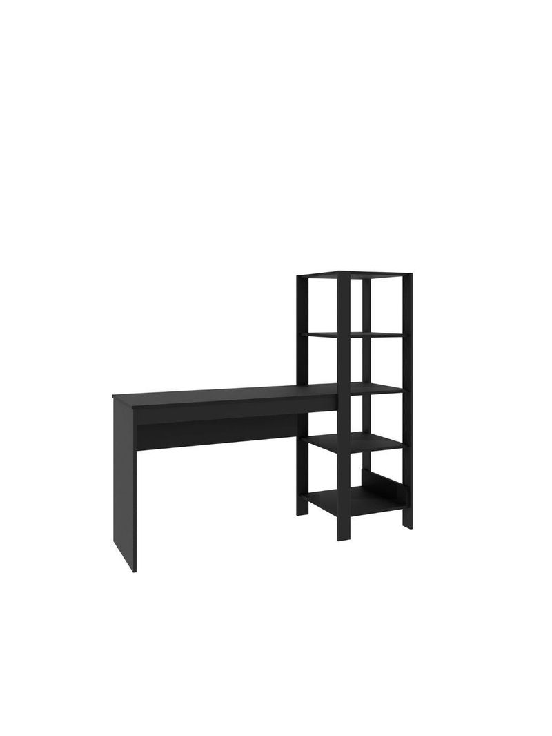 Escrivaninha Mesa De Estudo Office 120 Cm Com Prateleira Artemis Preto