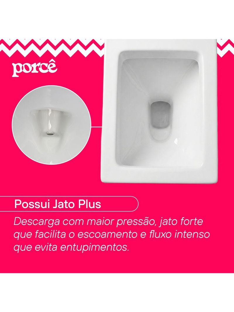 Vaso Sanitário Monobloco Porcê Supremus Branco (PVS53MBSFA-BR)