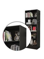 Estante Clarice 180cm Em Mdp Carioca Móveis Preto