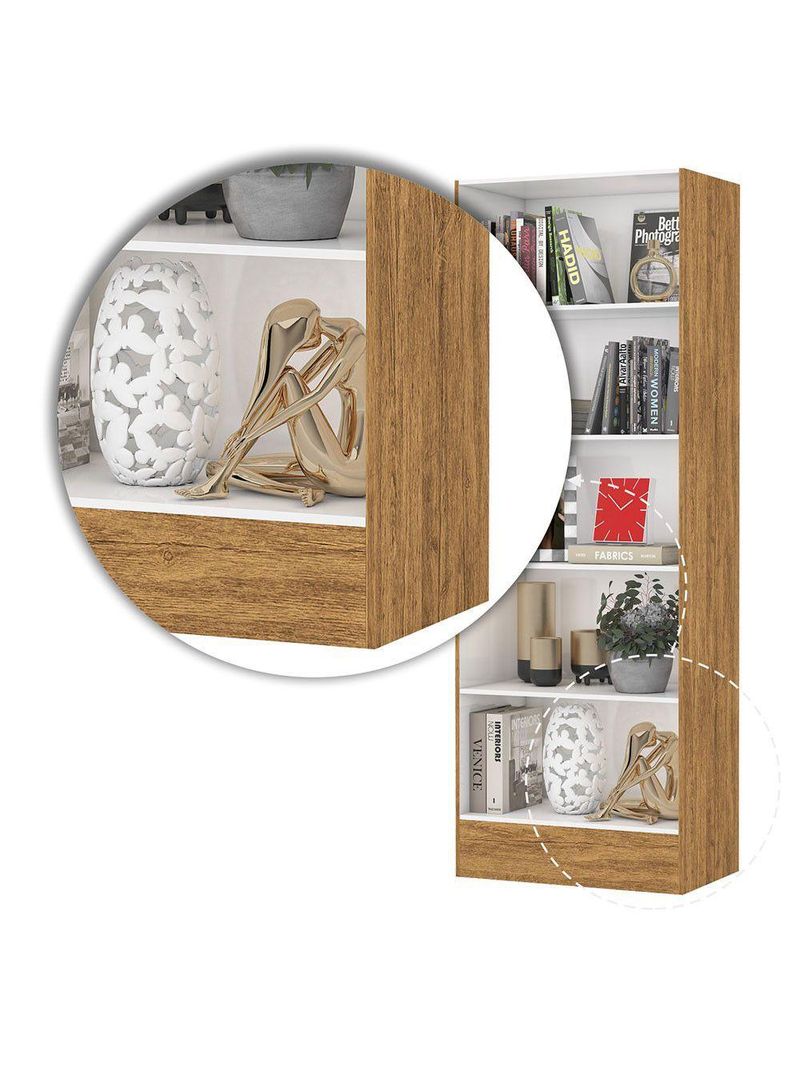 Estante Clarice 180cm Em Mdp Carioca Móveis Cinamomo