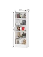 Estante Clarice 180cm Em Mdp Carioca Móveis Branco