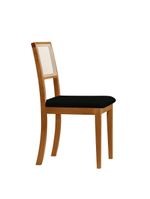 Kit 4 Cadeiras De Jantar Estofada Veludo Rubi Madeira Maciça preto