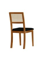 Kit 4 Cadeiras De Jantar Estofada Veludo Rubi Madeira Maciça preto