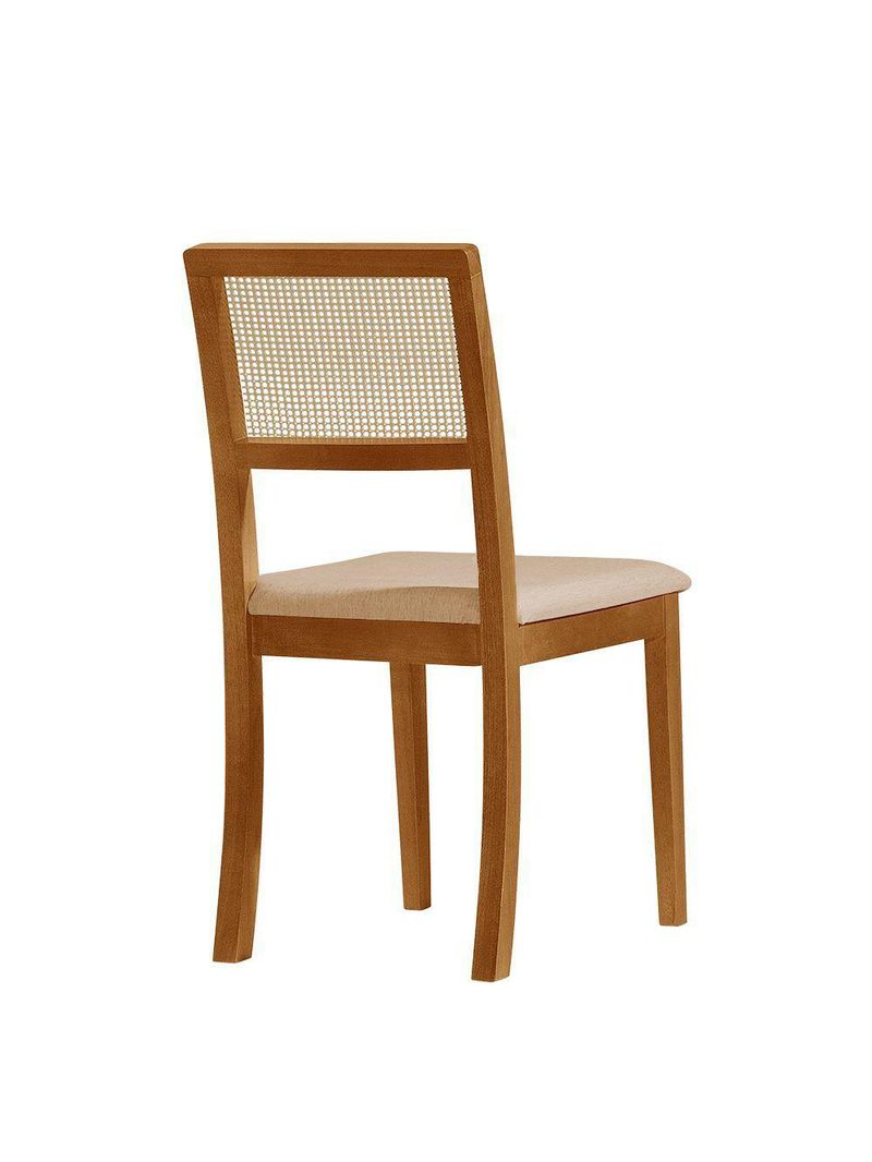 Kit 8 Cadeira Estofada Jantar Rubi Linho Madeira Maciça chumbo