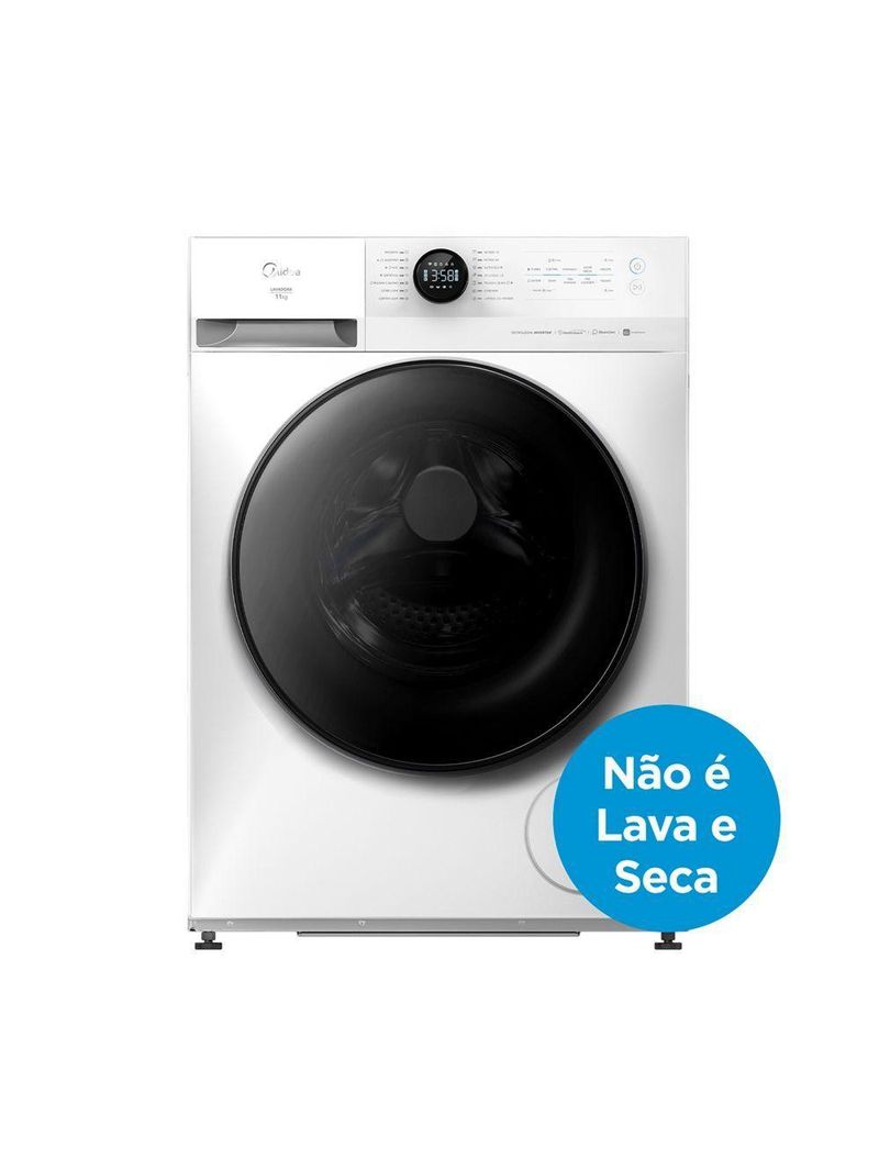 Máquina De Lavar Midea Healthguard MF200 11kg Smart Wi Fi E Comando De Voz Branca 110V