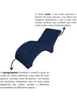 Recamier Divã Espreguiçadeira Para Sala Cliníca Elisa Suede Azul Marinho