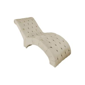 Recamier Divã Espreguiçadeira Para Sala Cliníca Elisa Suede Bege