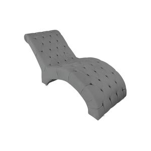 Recamier Divã Espreguiçadeira Para Sala Cliníca Aline Veludo Cinza