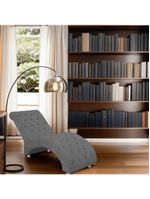 Recamier Divã Espreguiçadeira Para Sala Cliníca Aline Veludo Cinza