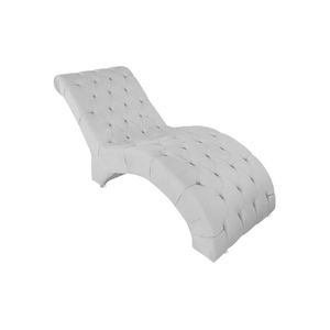 Recamier Divã Espreguiçadeira Para Sala Cliníca Aline Suede Branco