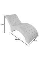 Recamier Divã Espreguiçadeira Para Sala Cliníca Aline Suede Branco