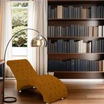 Recamier Divã Espreguiçadeira Para Sala Cliníca Aline Suede Terracota