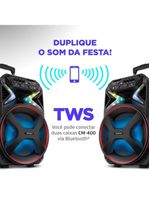 Caixa amplificada mondial cm-400 com bluetooth, usb e rádio fm - 400w