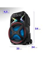 Caixa amplificada mondial cm-400 com bluetooth, usb e rádio fm - 400w