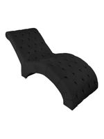 Recamier Divã Espreguiçadeira Para Sala Cliníca Aline Suede Preto