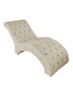 Recamier Divã Espreguiçadeira Para Sala Cliníca Aline Suede Bege