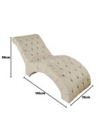 Recamier Divã Espreguiçadeira Para Sala Cliníca Aline Suede Bege