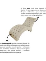 Recamier Divã Espreguiçadeira Para Sala Cliníca Aline Suede Bege