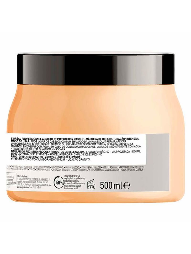 L'oréal professionnel absolut repair gold quinoa + protein - máscara light de tratamento