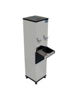 Bebedouro Industrial Coluna Knox 25L 2 Torneiras Geladas Inox 220V (KX02-D 2T)