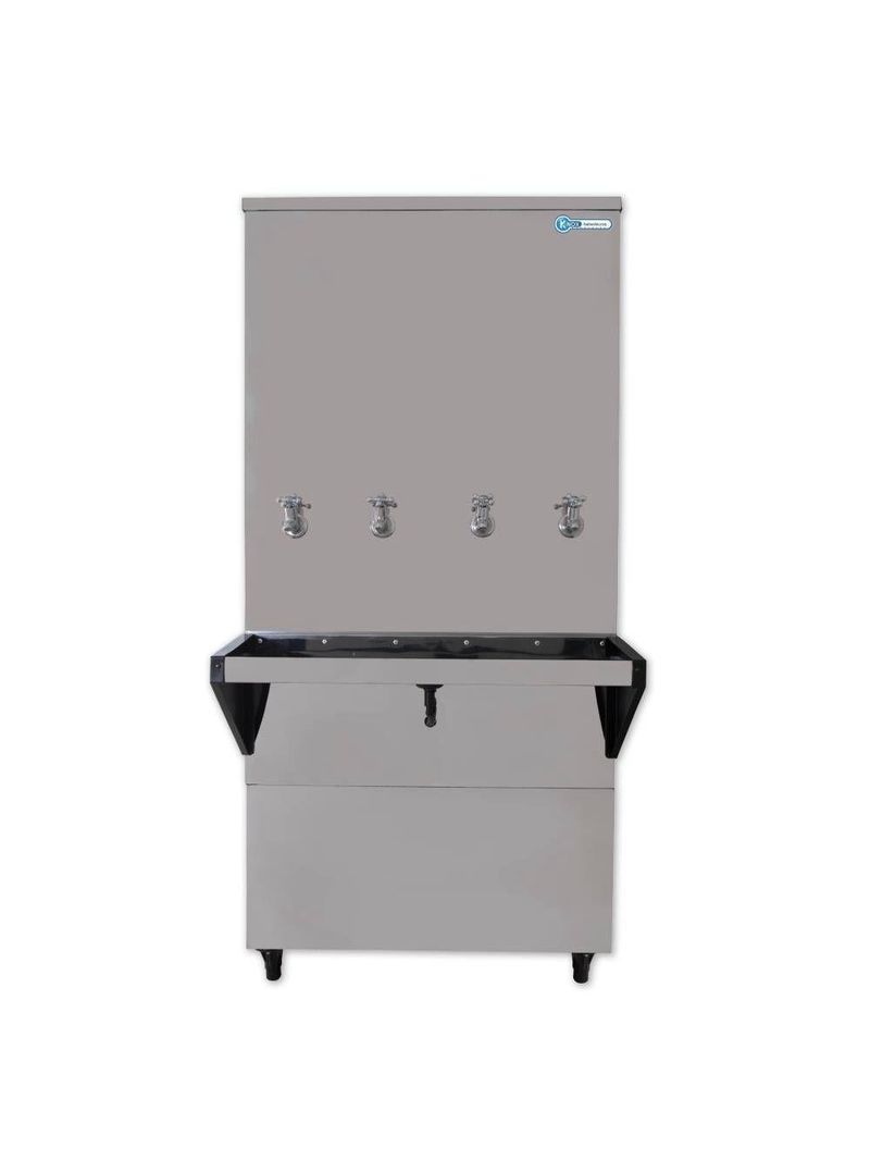 Bebedouro Industrial Coluna Knox 200L 4 Torneiras Geladas Inox 220V (KX20-D 4T)