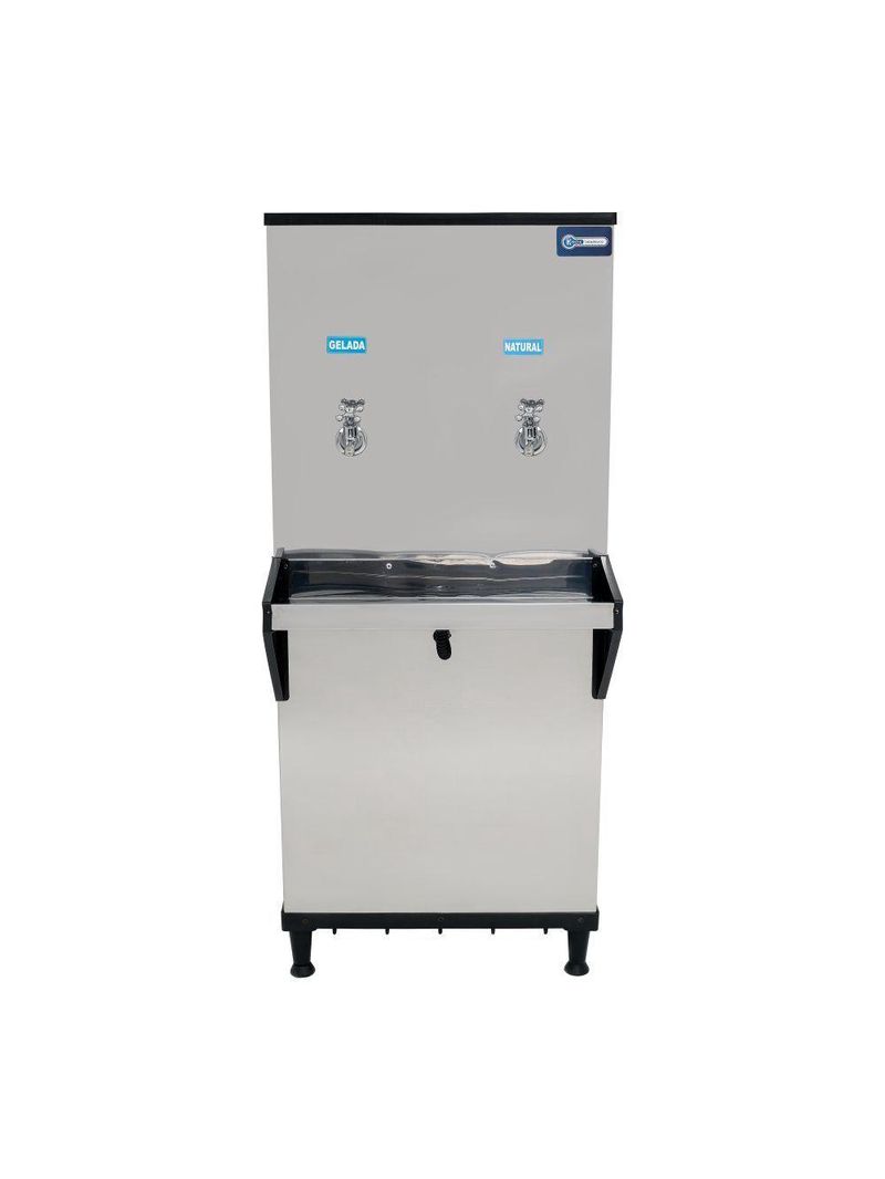 Bebedouro Industrial Coluna Knox 50L 1 Torneira Gelada 1 Torneira Natural Inox 127V (KX05-C NG 2T)